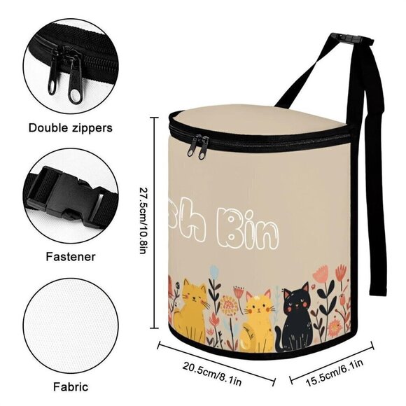 Cat Car Trash Bin, Cat Trash Bin, Trash Bin for Car, Cool Trash Bin - Picture 5 of 5